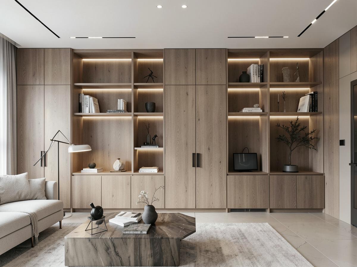 Illustrative reference: custom-built joinery and cabinetry