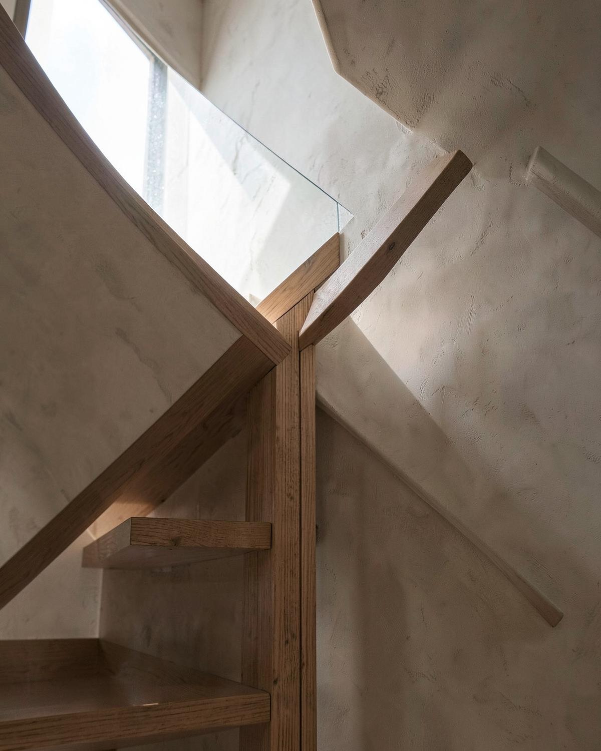 Illustrative reference: custom timber staircase joinery detail